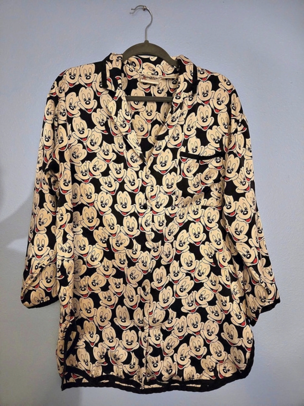 Disney Mickey Mouse Print Button Down Nightshirt
